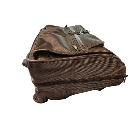 Tumi Alpha Brown Expandable Garment Roller Bag With Multiple Compartments - Picture 9 of 17